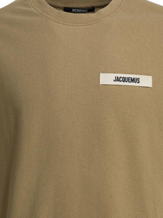 26SS 자크뮈스 그로그랭 로고 티셔츠 TSM00133AJ00226DARK BEIGE Beige - JACQUEMUS