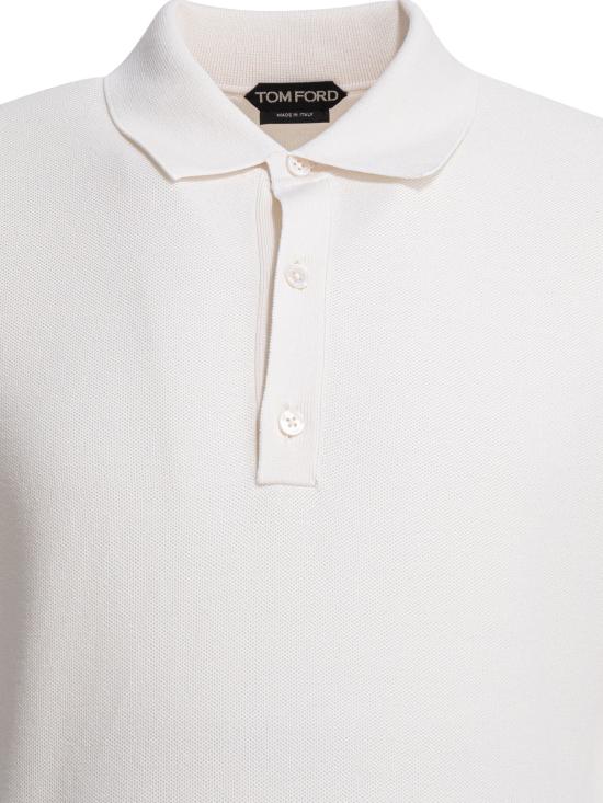 26SS 톰포드 폴로 티셔츠 KPS033YMS142WAB White - TOMFORD