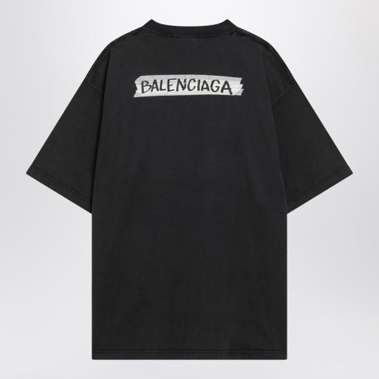 26SS 발렌시아가 반팔 티셔츠 850990TTVL6 Black - BALENCIAGA
