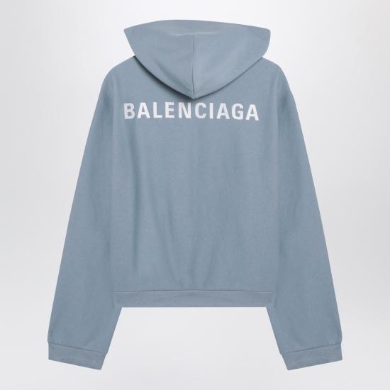 26SS 발렌시아가 백 집업 후드 851236TTVJ2 Light blue - BALENCIAGA