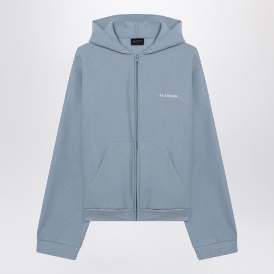 26SS 발렌시아가 백 집업 후드 851236TTVJ2 Light blue