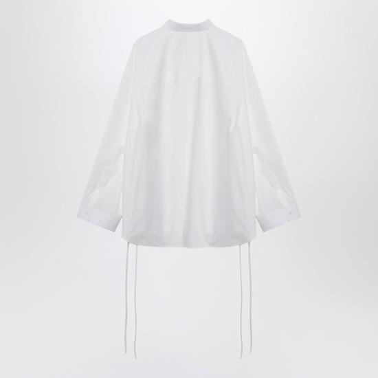 26SS 발렌시아가 레이스 업 셔츠 857835TRM28 White - BALENCIAGA