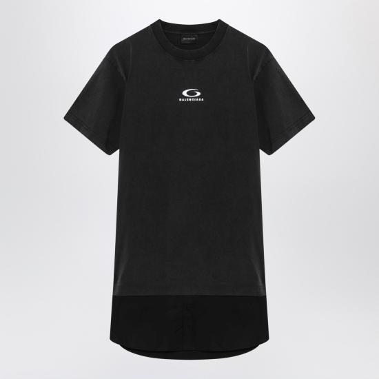 26SS 발렌시아가 미디 원피스 858621TTVU2 Black