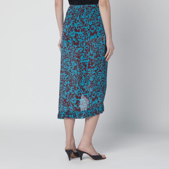 26SS 드리스 반 노튼 미디 스커트 1308133006 Light blue - DRIES VAN NOTEN