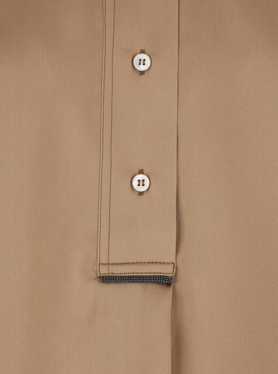 26SS 브루넬로 쿠치넬리 실크 블라우스 M0C59RA915C9237 Beige - BRUNELLO CUCINELLI
