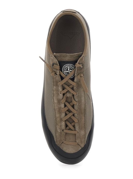 26SS 스톤 아일랜드 폴리 메쉬 로우탑 트레이너 컴퍼스 L1SFWS100010S0448V009D Brown - STONE ISLAND