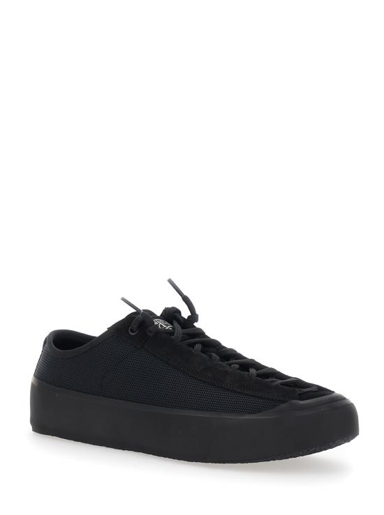 26SS 스톤 아일랜드 폴리 메쉬 로우탑 트레이너 컴퍼스 L1SFWS100010S0448V0029 Black - STONE ISLAND