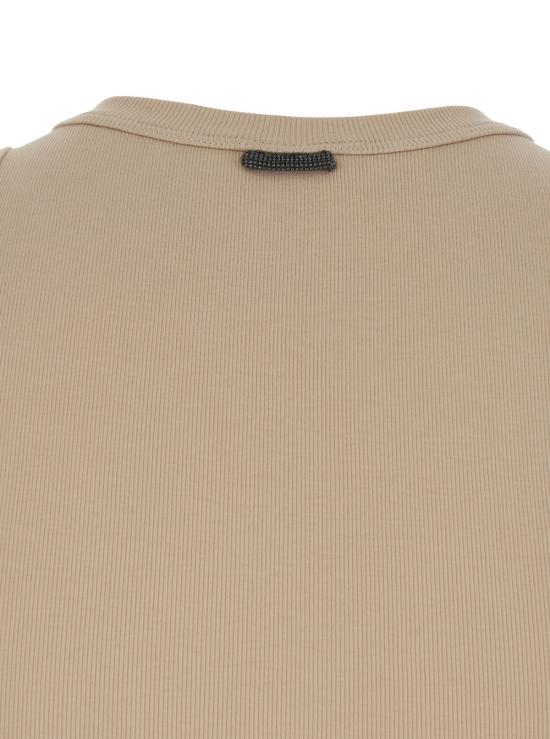 26SS 브루넬로 쿠치넬리 민소매 티셔츠 M0TC8FX230C8539 Beige - BRUNELLO CUCINELLI