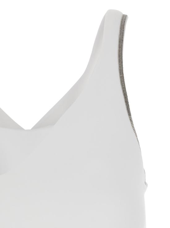 26SS 브루넬로 쿠치넬리 민소매 티셔츠 M0T18BA702C159 White - BRUNELLO CUCINELLI