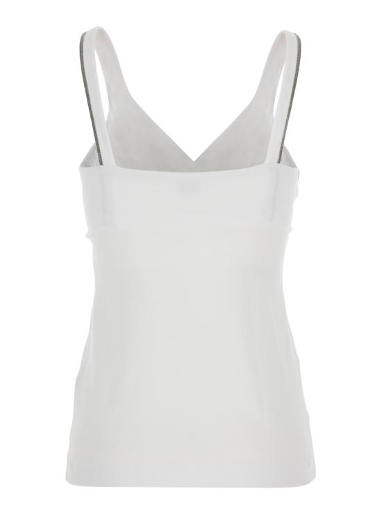 26SS 브루넬로 쿠치넬리 민소매 티셔츠 M0T18BA702C159 White - BRUNELLO CUCINELLI