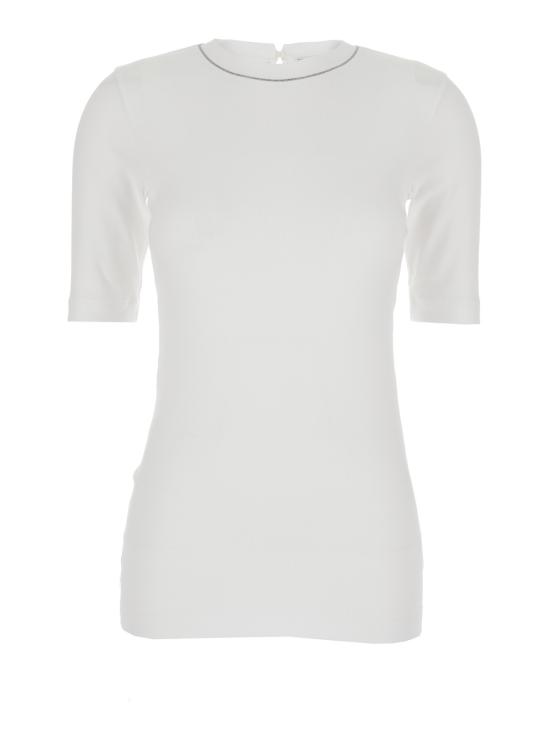 26SS 브루넬로 쿠치넬리 코튼 티셔츠 M0TC8BJ310C159 White