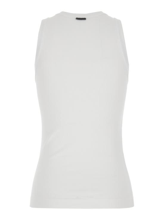 26SS 브루넬로 쿠치넬리 민소매 티셔츠 M0TC8FX230C159 White - BRUNELLO CUCINELLI