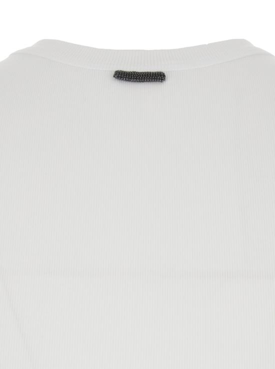 26SS 브루넬로 쿠치넬리 민소매 티셔츠 M0TC8FX230C159 White - BRUNELLO CUCINELLI