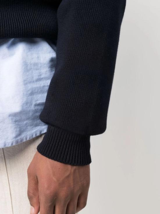 26SS 골든구스 로고 코튼 라운드넥 스웨터 GMP00841 P00066250486 Blu - GOLDEN GOOSE