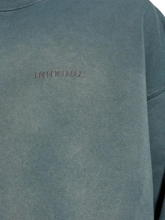 26SS 골든구스 로고 자수 코튼 스웨트셔츠 GUP01938 P00214690498 Black - GOLDEN GOOSE