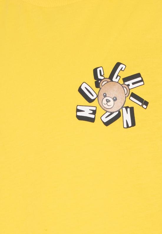 26SS [키즈] 모스키노 티셔츠 HUM05O LAA03 50577 YELLOW - MOSCHINO