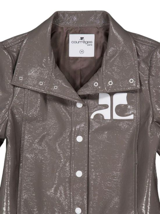 26SS 쿠레쥬 가죽 자켓 223CBL005VY0014 1099 Grey - COURREGES