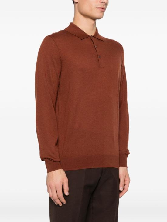 25FW 꼬르넬리아니 폴로 티셔츠 26M5392625129 049 Orange - CORNELIANI