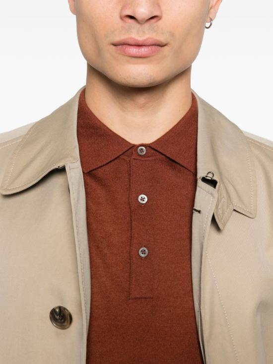 25FW 꼬르넬리아니 폴로 티셔츠 26M5392625129 049 Orange - CORNELIANI