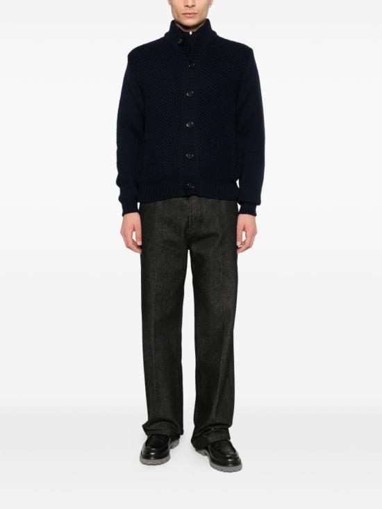 25FW 꼬르넬리아니 가디건 26M5662625162 001 Black - CORNELIANI