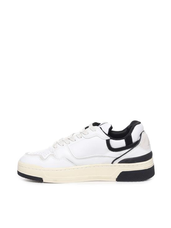 26SS 오트리 CLC 레더 스니커즈 ROLM MM04 WHITE BLACK - AUTRY
