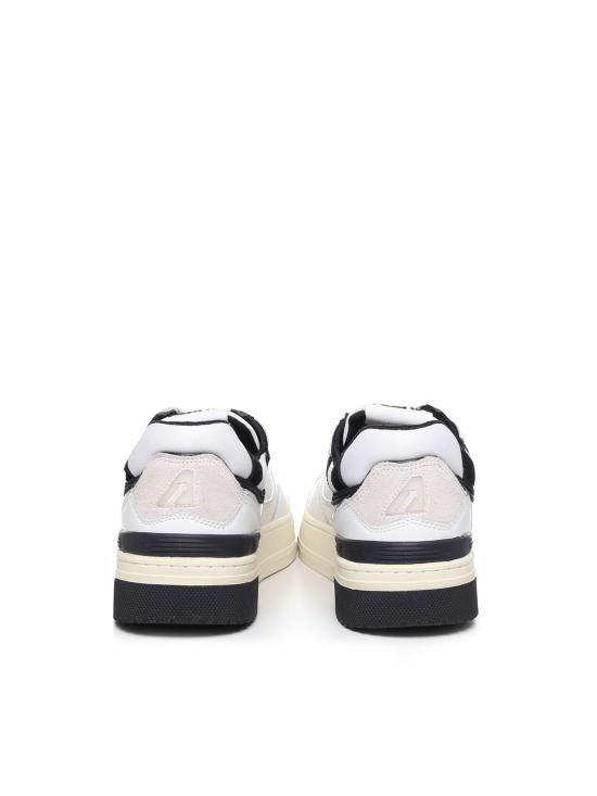 26SS 오트리 CLC 레더 스니커즈 ROLM MM04 WHITE BLACK - AUTRY