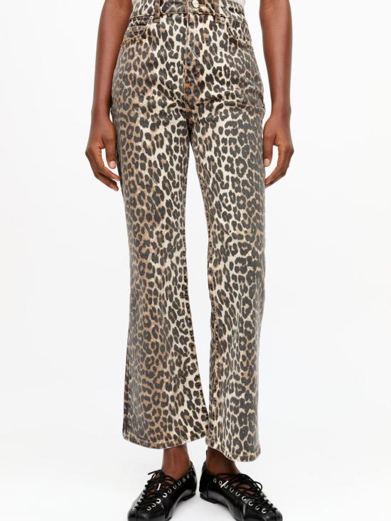 26SS 가니 레오파드 플레어 크롭 J1059 943 MultiColour - GANNI