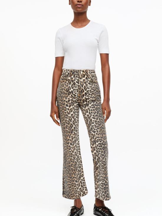 26SS 가니 레오파드 플레어 크롭 J1059 943 MultiColour - GANNI