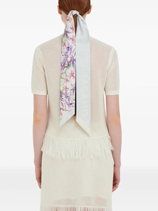 26SS 살바토레 페라가모 머플러/스카프 321242 0789921 LIGHT DENIM IVORY - SALVATORE FERRAGAMO