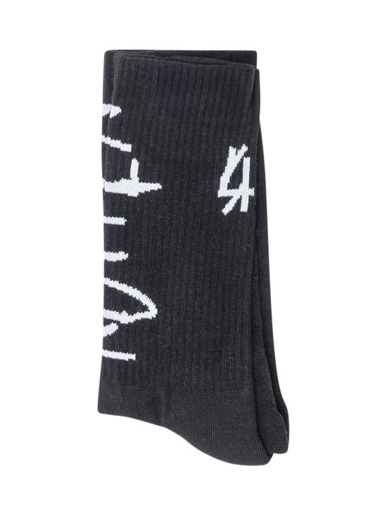 25FW 44레이블 양말 B0030141KN075 P701 BLACK ROTTEN DIRTY WHITE