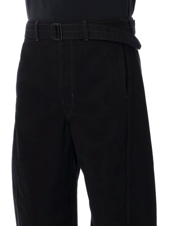 26FW 르메르 트위스트 벨티드 팬츠 PA326LD1055 BK999 NERO - LEMAIRE