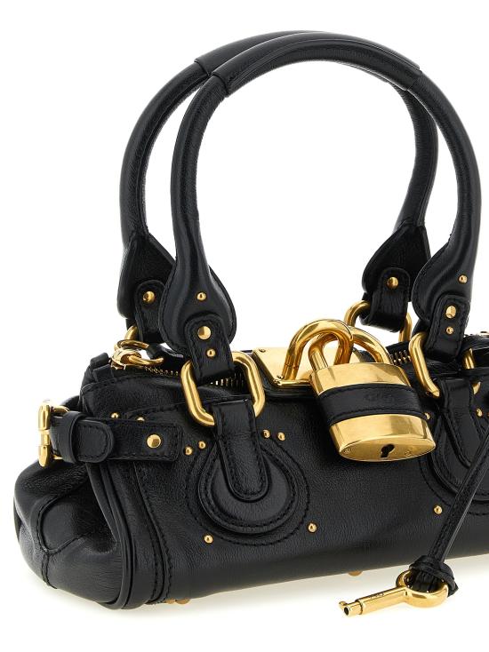 26SS 끌로에 스몰 그레인드 레더 패딩턴 백 CH26SS805P75001 Black - CHLOE