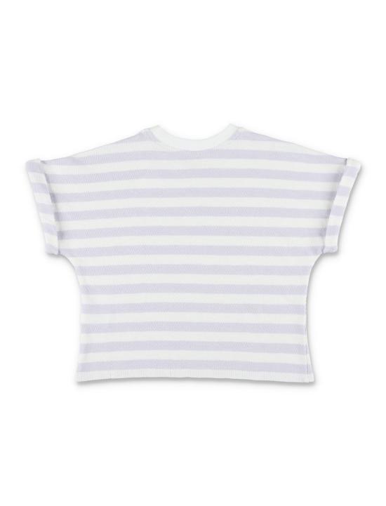 26SS [키즈] 봉쁘앙 티셔츠 C06GTSK00001 257A LILAC WHITE STRIPES - BONPOINT