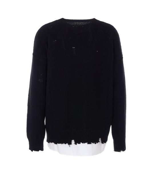 26SS MM6 메종마르지엘라 스웨터 SH0HL0037M13220 900 Black - MM6 MAISON MARGIELA