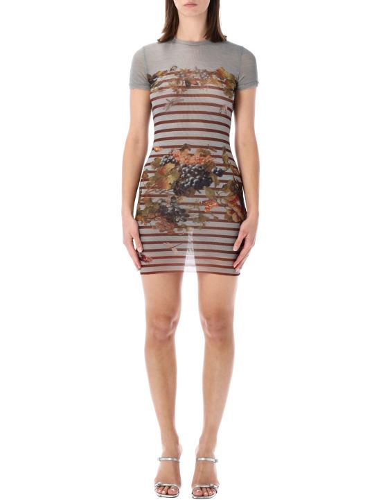 26SS 장 폴 고티에 미디 원피스 DR114M014P 5690 LIGHT BLUE MULTI