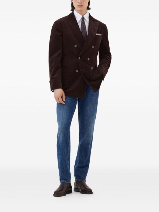 26SS 브루넬로 쿠치넬리 긴팔 셔츠 MBUC40038 C159 White - BRUNELLO CUCINELLI