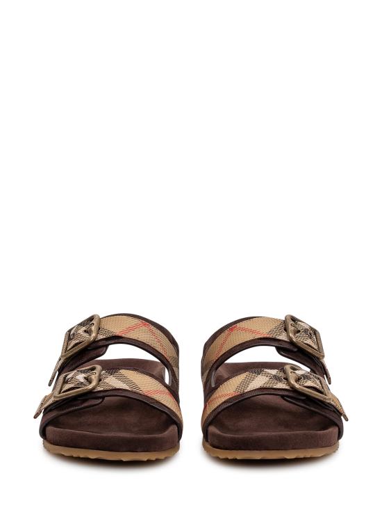 26SS 버버리 더블 버클 체크 샌들 8118613 C1170 SNUG - BURBERRY