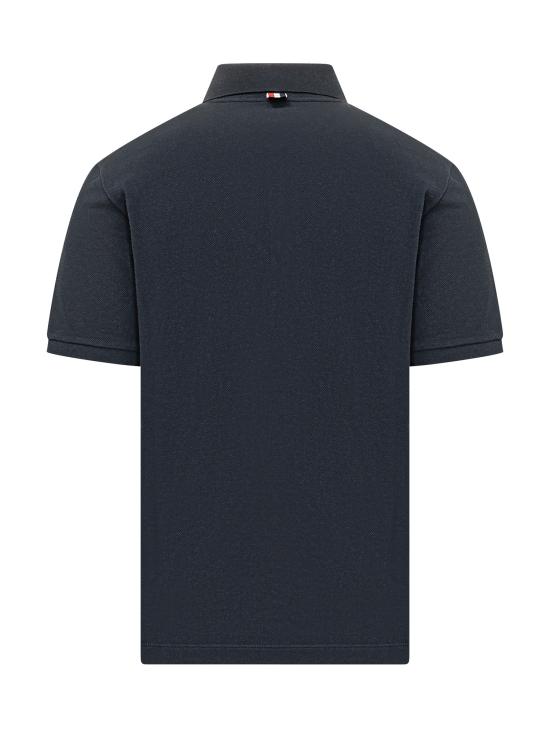 26SS 톰브라운 클래식 피케 4바 숏슬리브 폴로 티셔츠 MJP110P00050 415 NAVY - THOM BROWNE