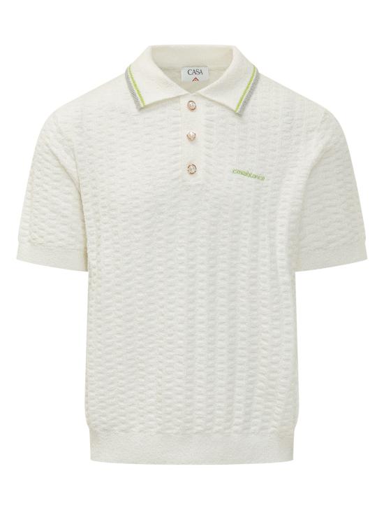 26SS 카사블랑카 폴로 티셔츠 MSP26KW1214 01 WHITE