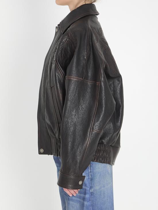 26SS 골든구스 가죽 자켓 GWP02560 BLACK - GOLDEN GOOSE