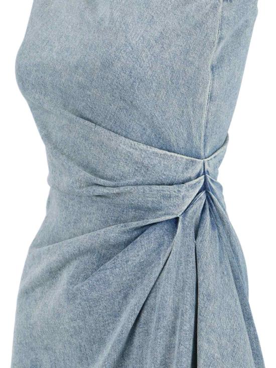 26SS 알렉산더 맥퀸 미디 원피스 857115 QMAD1 4383 Blue - ALEXANDER MCQUEEN