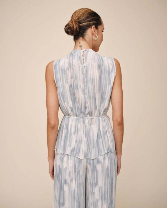  벨라달 블라우스 벨라 달 모크넥 탑 (타이 벨트 포함) - BELLA DAHL