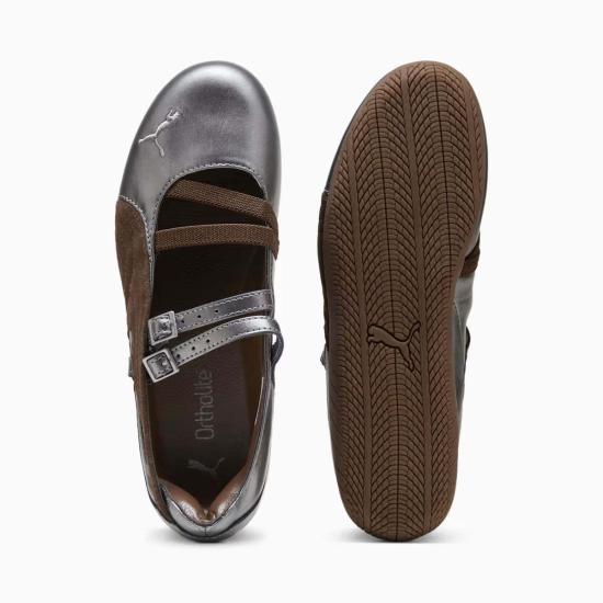  푸마 플랫 슈즈 스피드캣 발레 럭스 슈즈 초콜릿 검 - PUMA