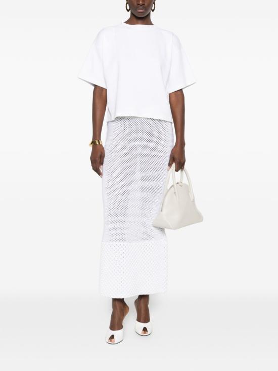 26SS 알라이아 반팔 티셔츠 AA9I0019J095C 000 Bianco - ALAIA