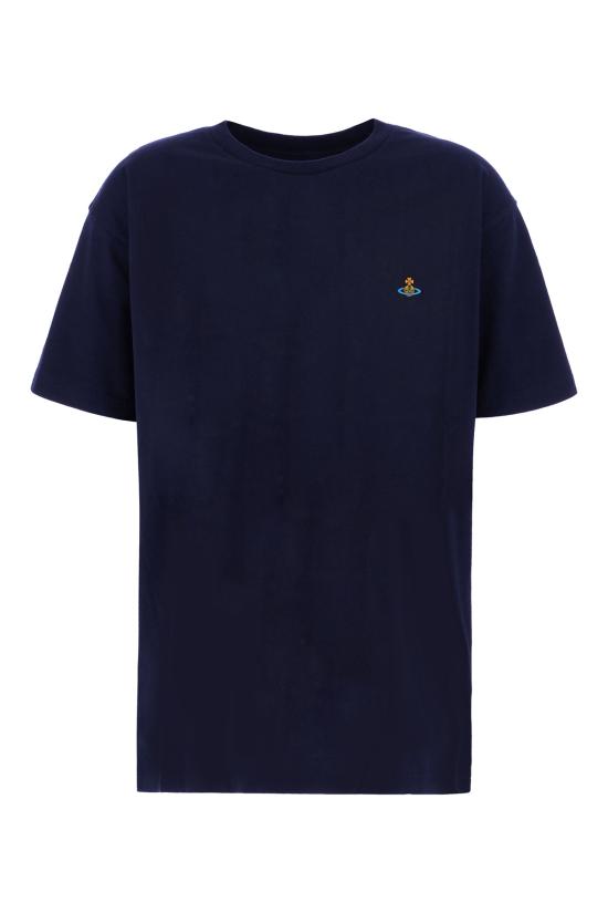 26SS 비비안웨스트우드 클래식 ORB 로고 티셔츠 3G010013J001M K410 NAVY