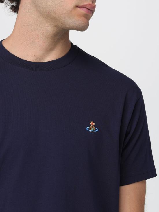 26SS 비비안웨스트우드 반팔 티셔츠 3G010013J001M K410 NAVY - VIVIENNE WESTWOOD