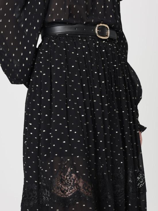 26SS 셀프 포트레이트 롱 스커트 RS26196XSKB Black - SELF PORTRAIT