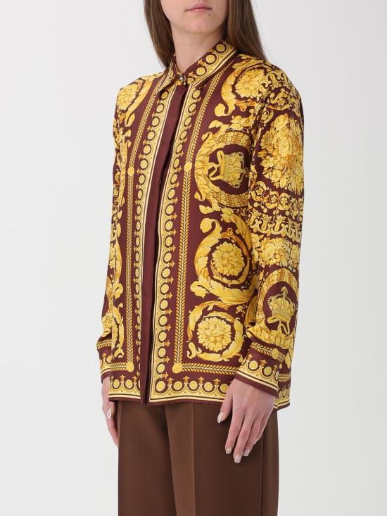 26SS 베르사체 셔츠 10013601A04236 5R770 Burgundy - VERSACE
