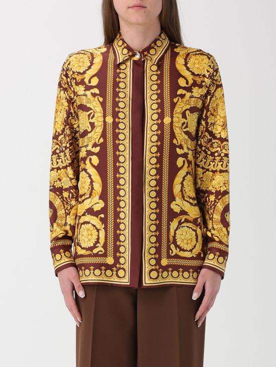 26SS 베르사체 셔츠 10013601A04236 5R770 Burgundy