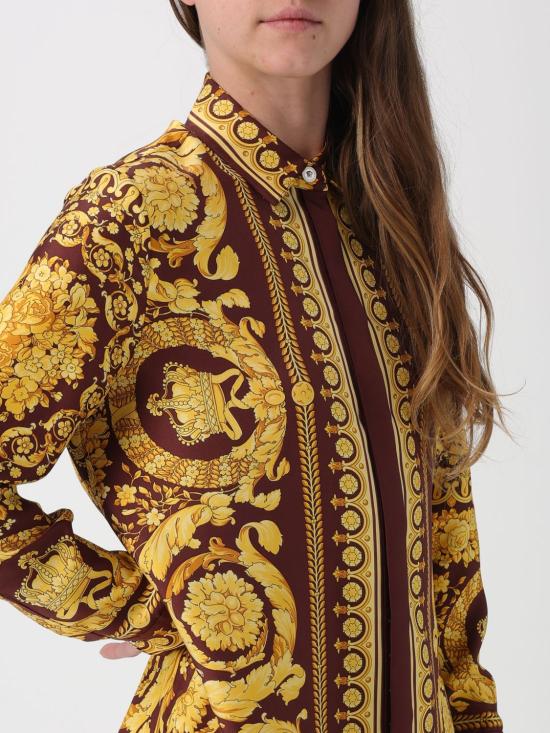 26SS 베르사체 셔츠 10013601A04236 5R770 Burgundy - VERSACE